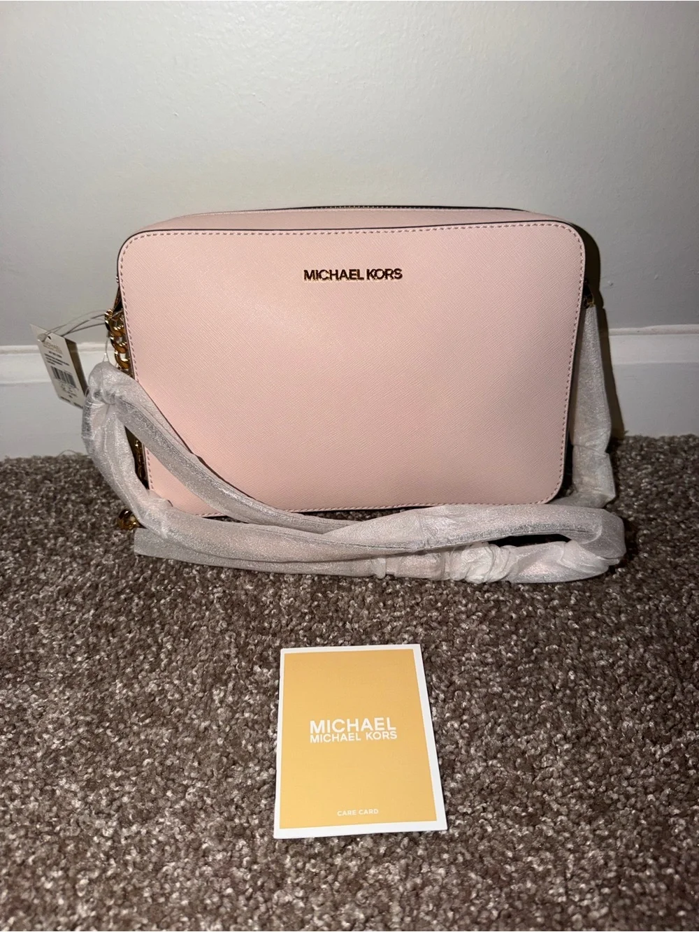Michael Kors Blush Saffiano Crossbody Camera Bag